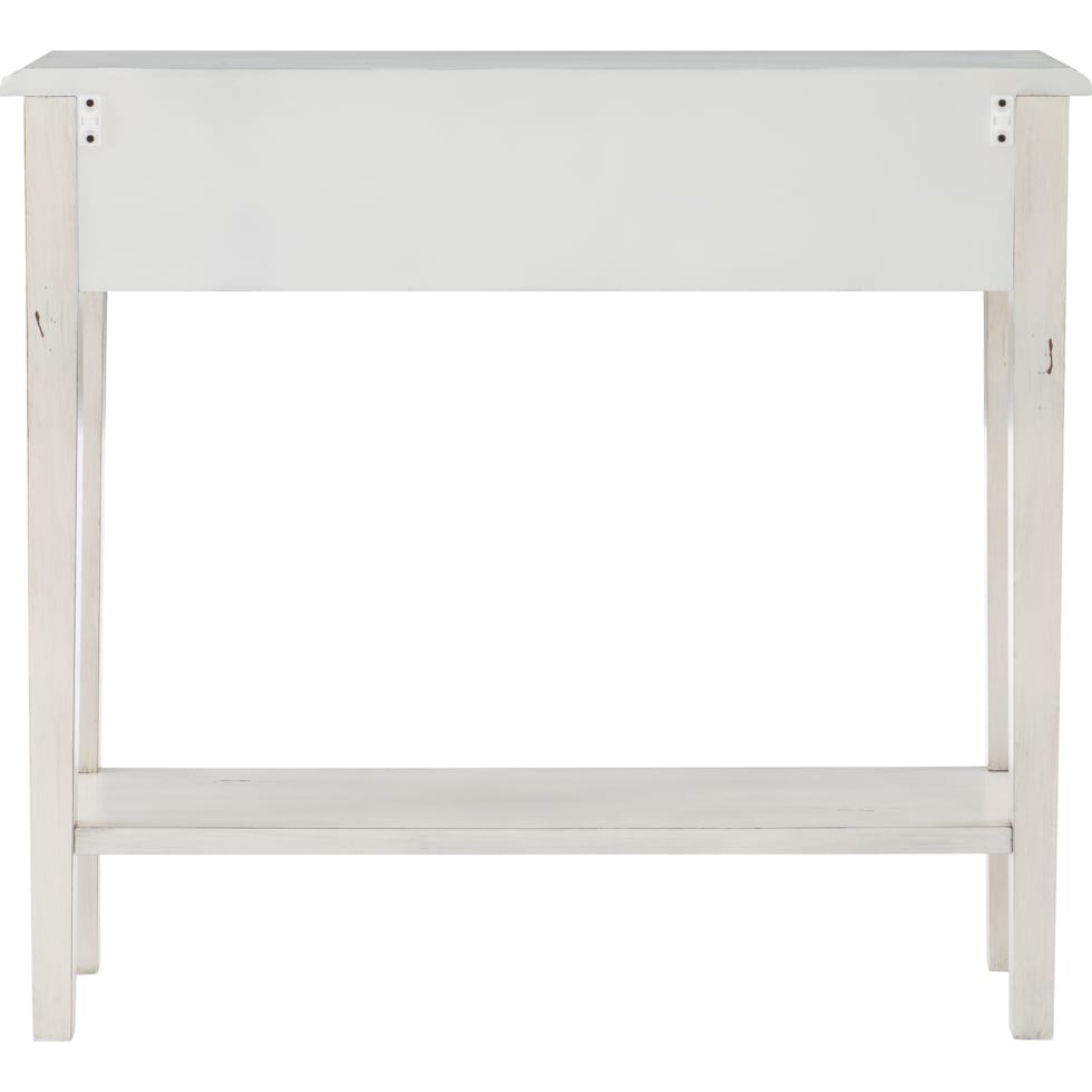 jovie white console table   