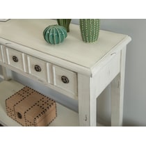 jovie white console table   