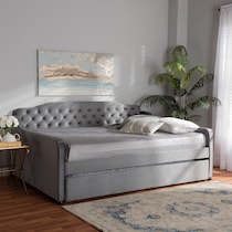 juana gray queen bed   