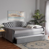 juana gray queen bed   