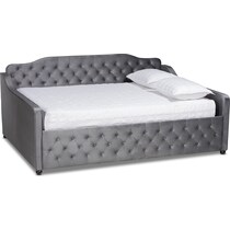 juana gray queen bed   