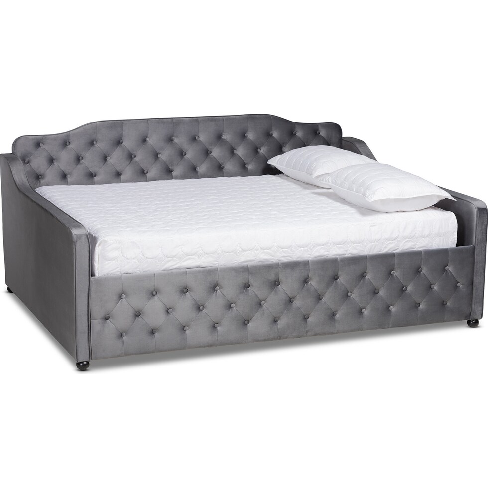 juana gray queen bed   