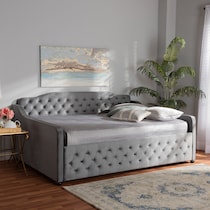 juana gray queen bed   