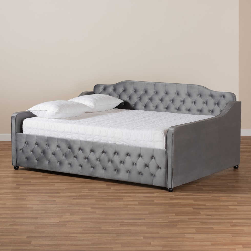 juana gray queen bed   