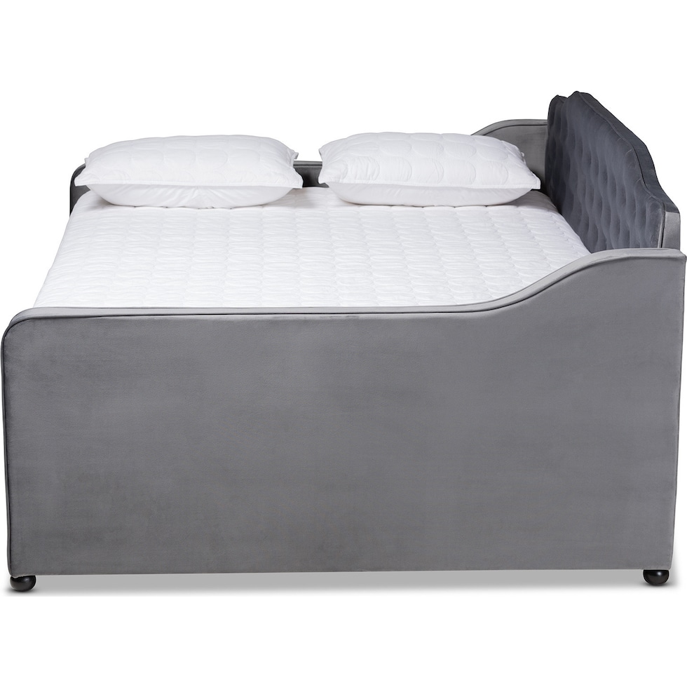 juana gray queen bed   