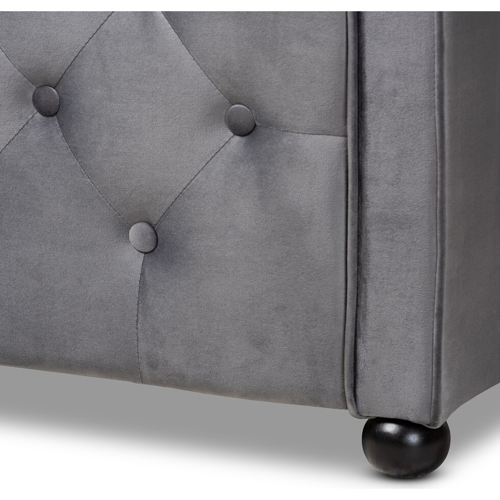 juana gray queen bed   