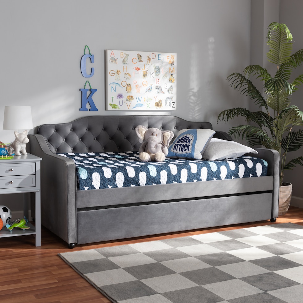 juana gray twin bed   