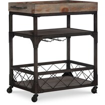 judge dark brown bar cart   