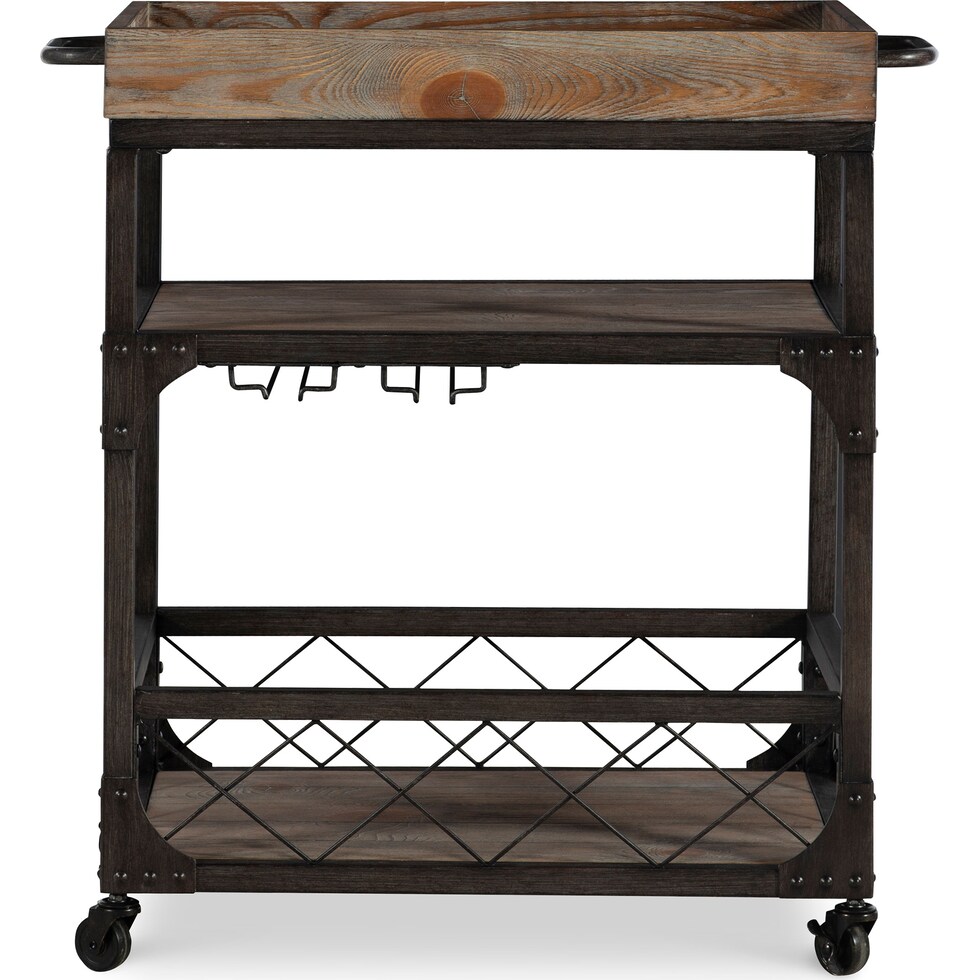 judge dark brown bar cart   