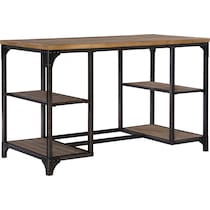 judge dark brown desk   