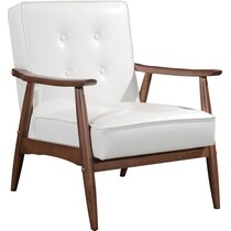 judy white accent chair   