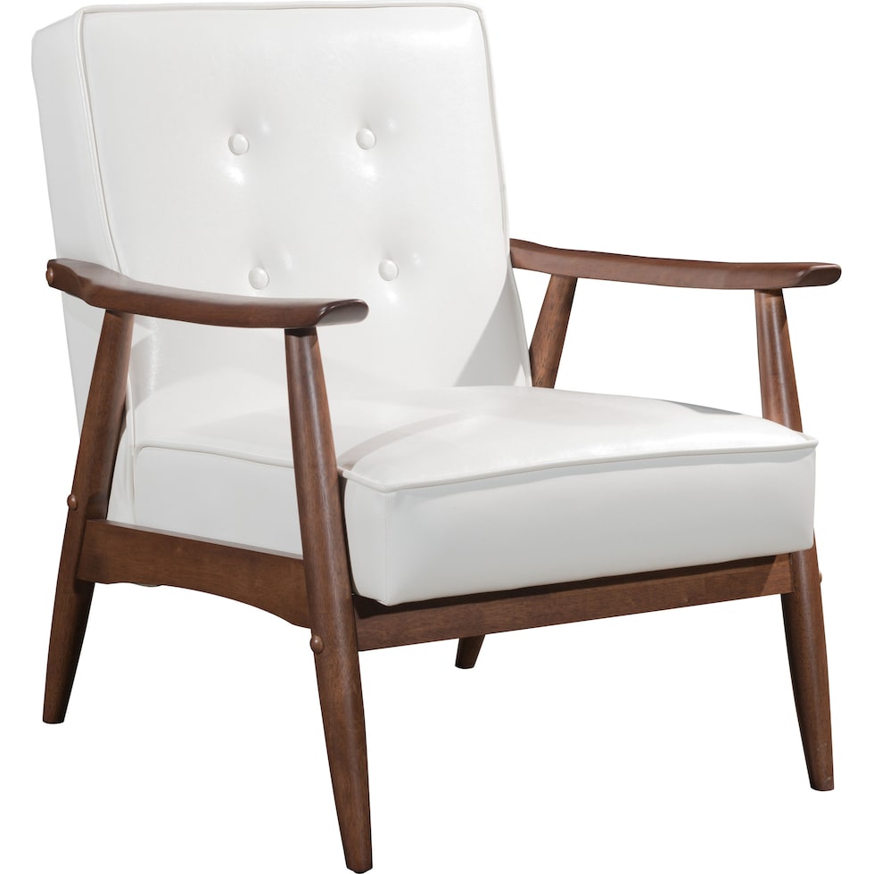 judy white accent chair   