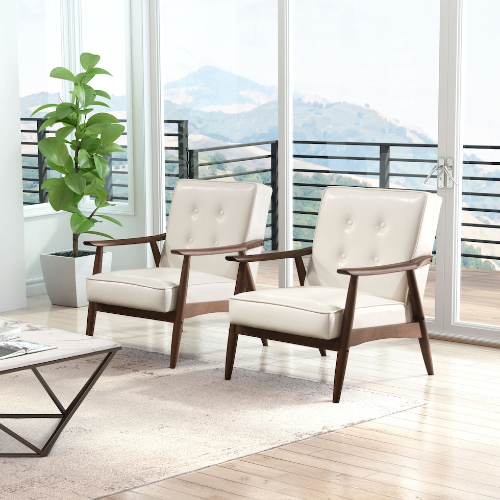 judy white accent chair   