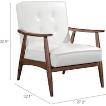 judy white accent chair   