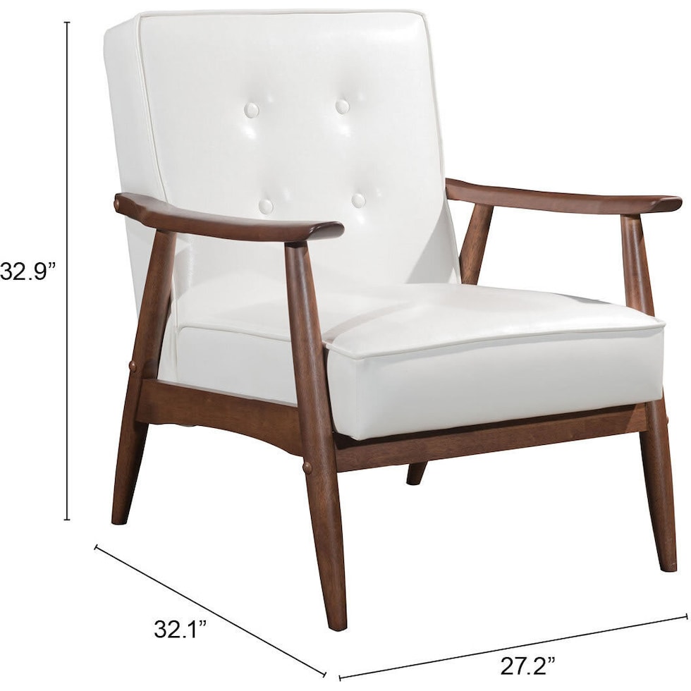 judy white accent chair   