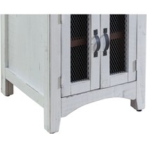 julian white end table   