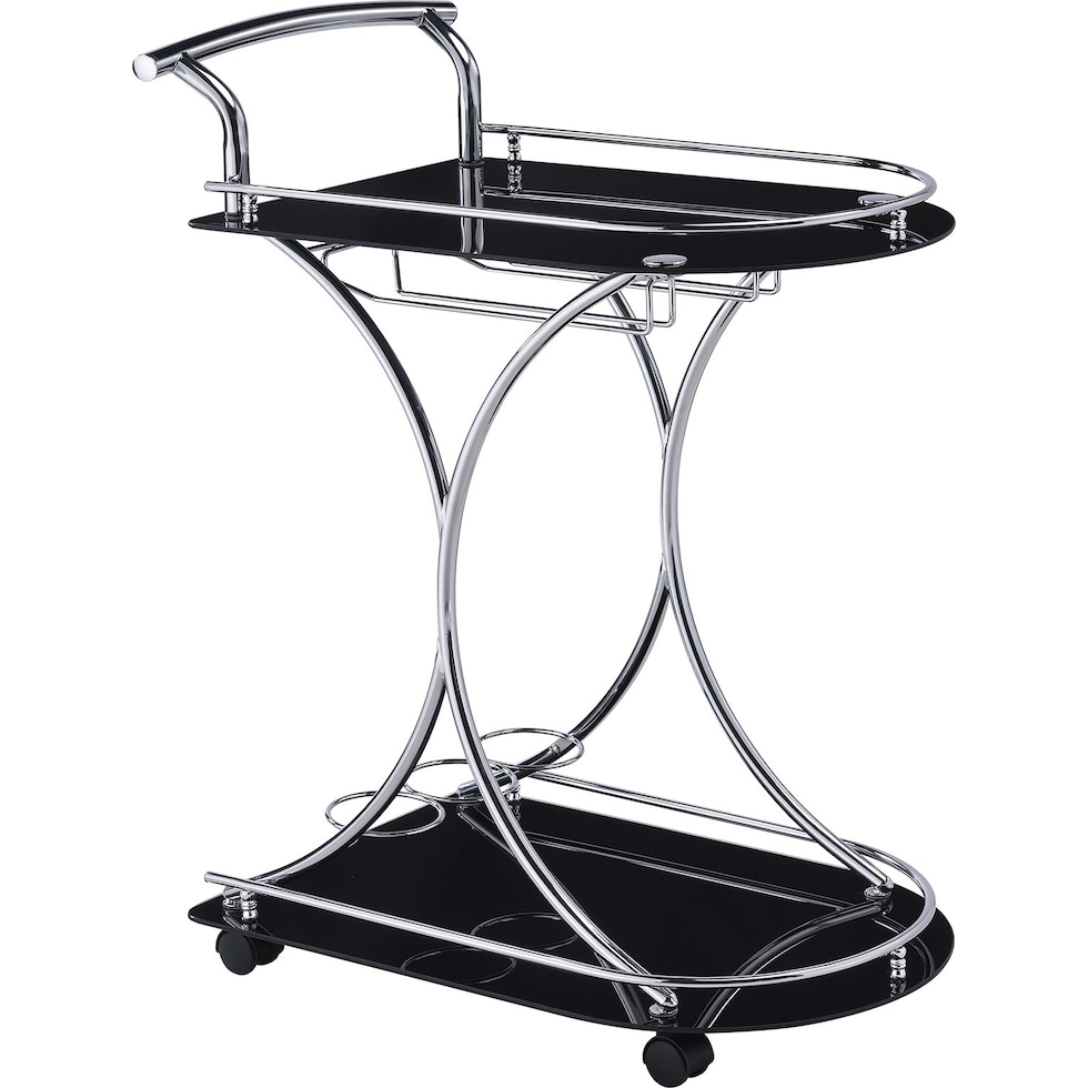 julianna black bar cart   