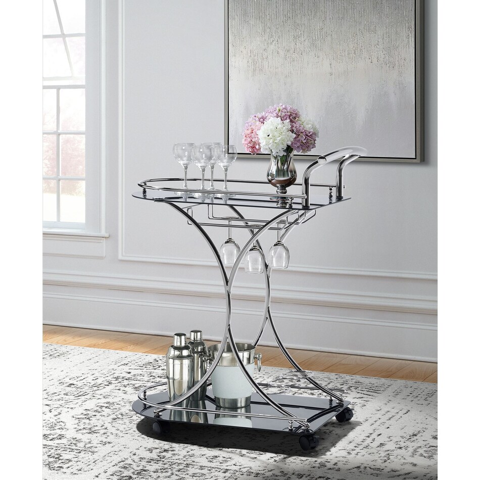 julianna black bar cart   