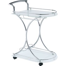 julianna white bar cart   