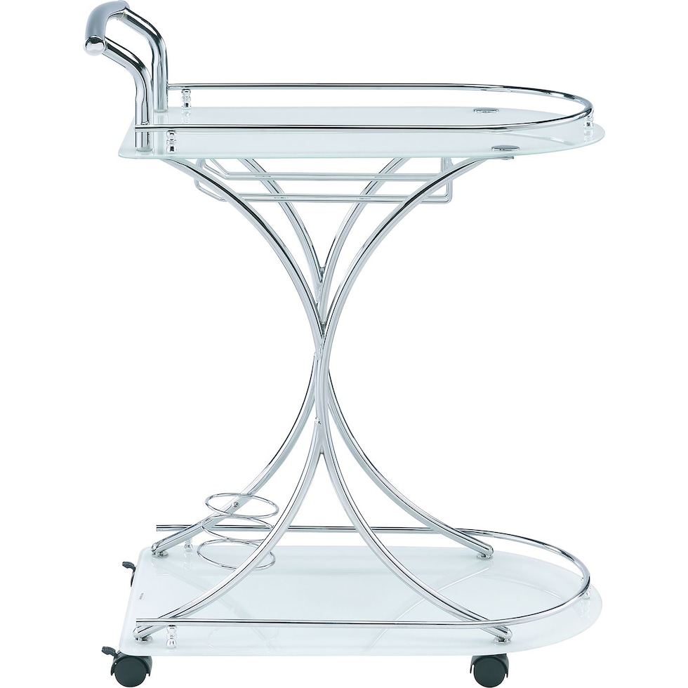 julianna white bar cart   