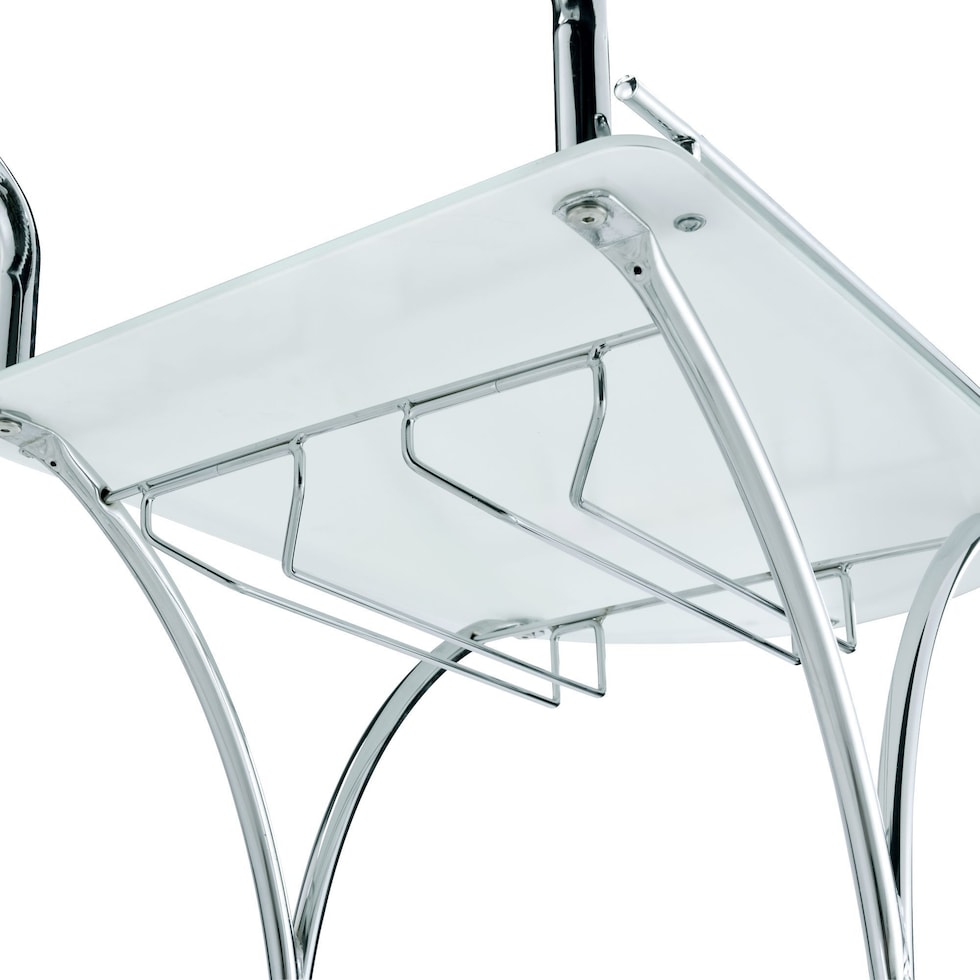 julianna white bar cart   