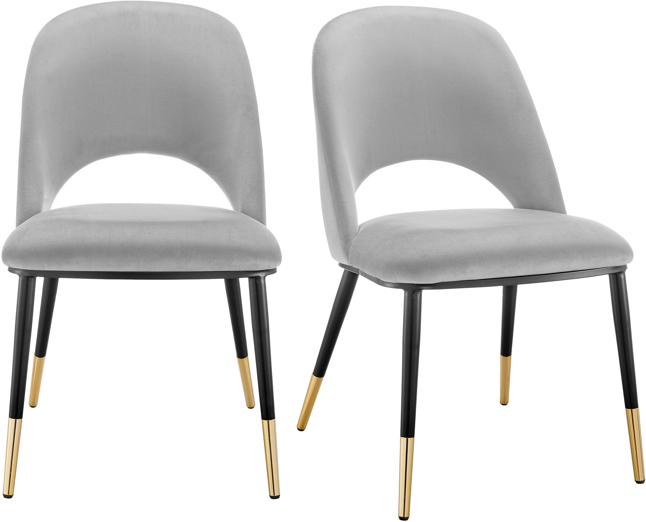 Juliette Set Of 2 Dining Chairs - Gray Black 