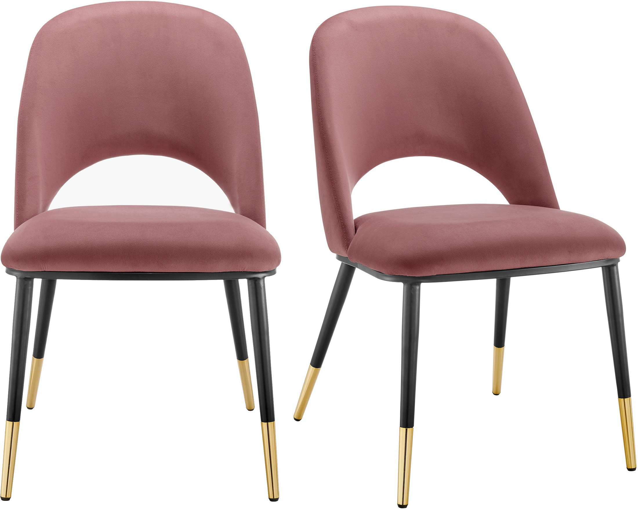 Taupe dining chairs with black online legs