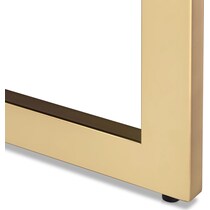 juneau dark brown gold coffee table   