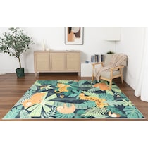 jungle green area rug  x    