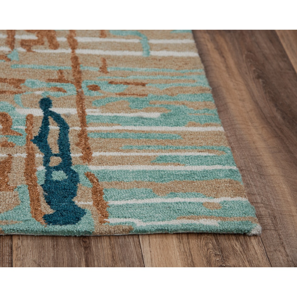junie blue outdoor area rug   