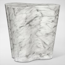 juno white chairside table   