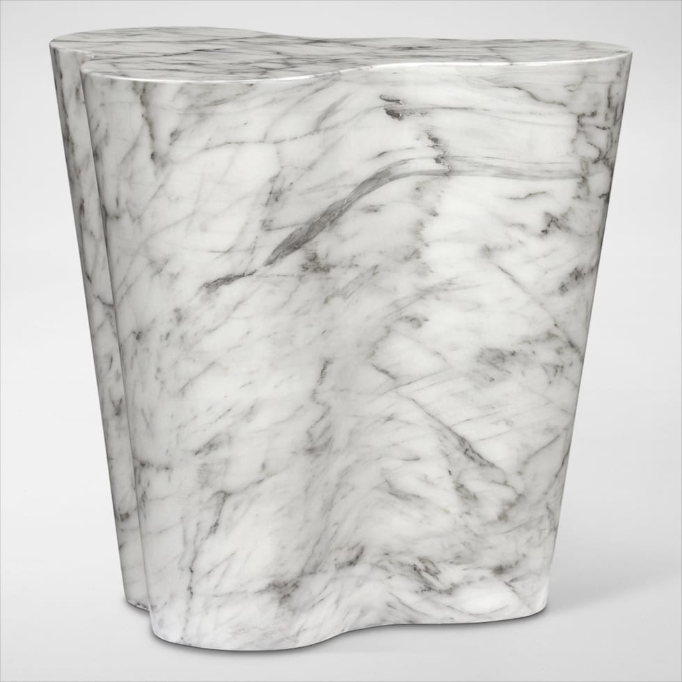 juno white chairside table   