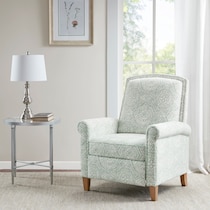 kacey blue manual recliner   