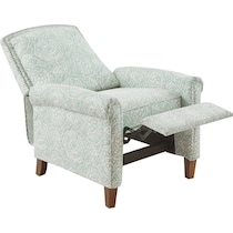 kacey blue manual recliner   
