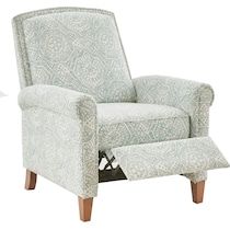 kacey blue manual recliner   