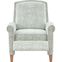 kacey blue manual recliner   