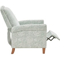kacey blue manual recliner   