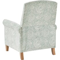kacey blue manual recliner   