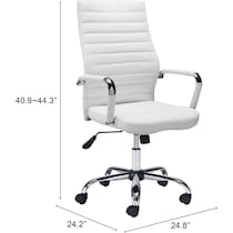 kaden white desk chair   