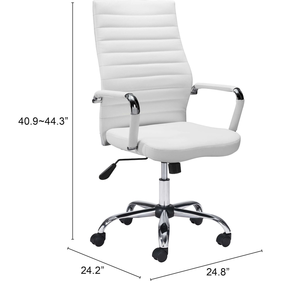 kaden white desk chair   