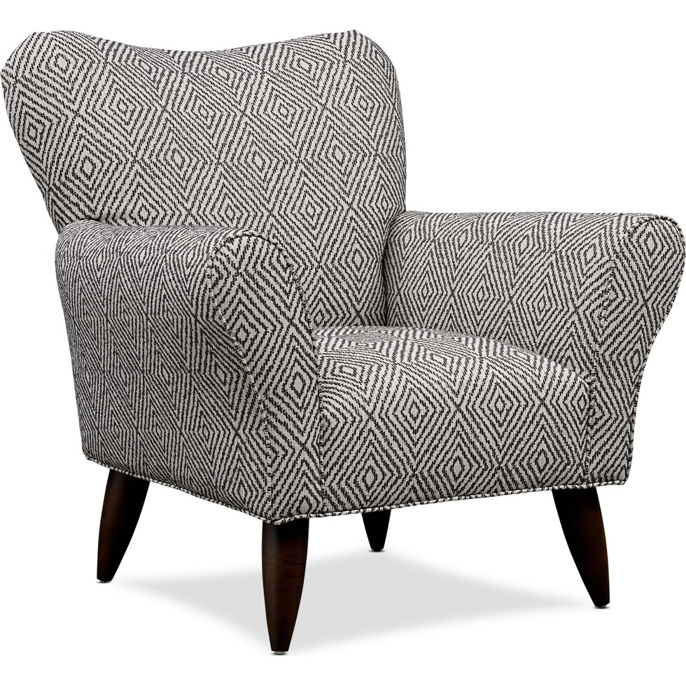 kady black accent chair   