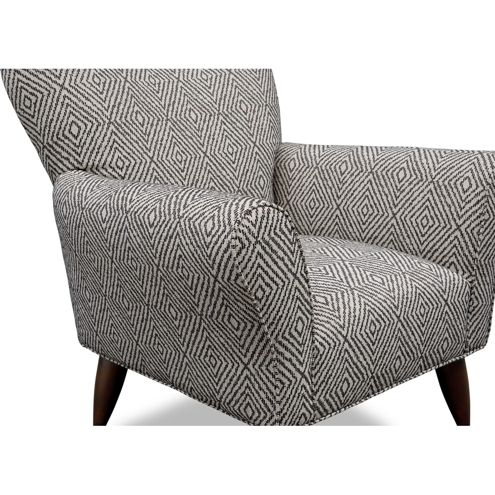 kady black accent chair   