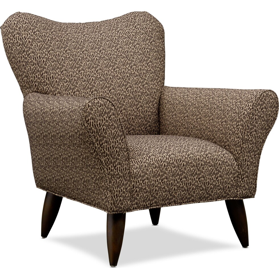 kady dark brown accent chair   