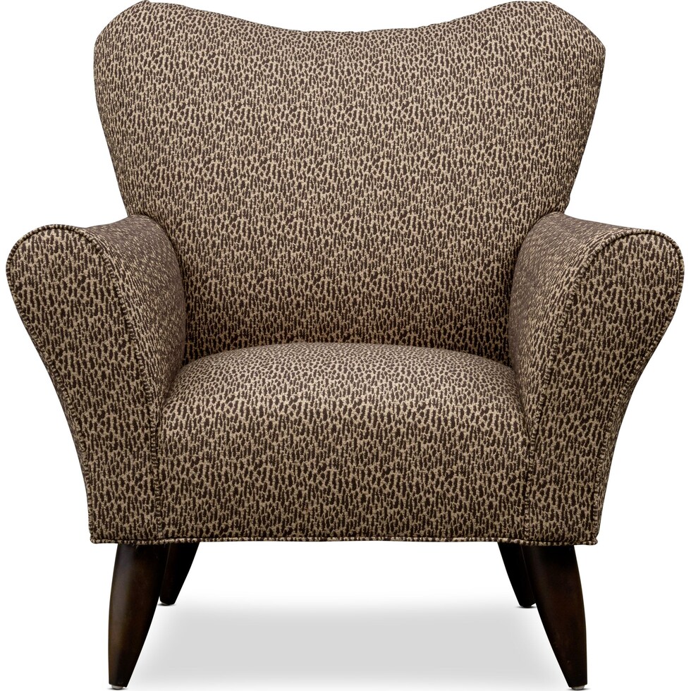 kady dark brown accent chair   