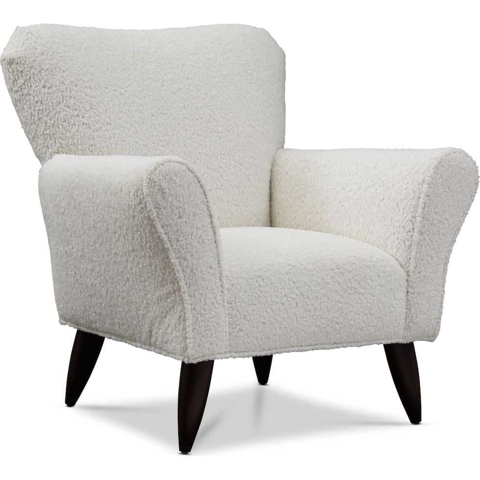 kady white accent chair   