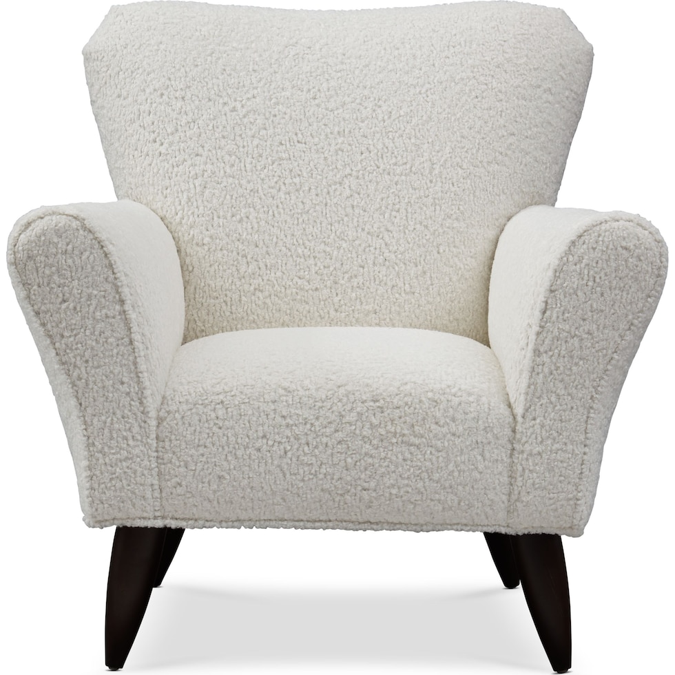 kady white accent chair   