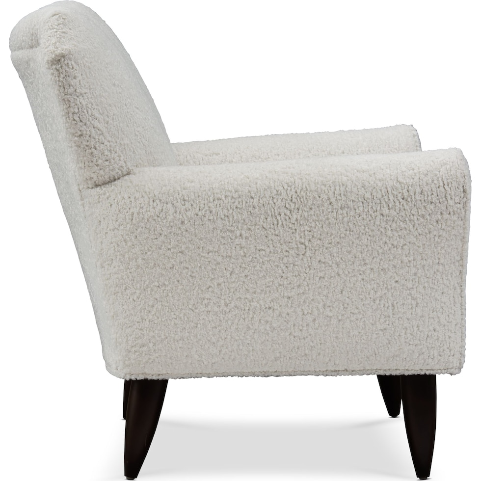 kady white accent chair   