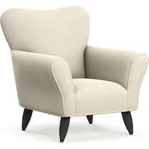 kady white accent chair   