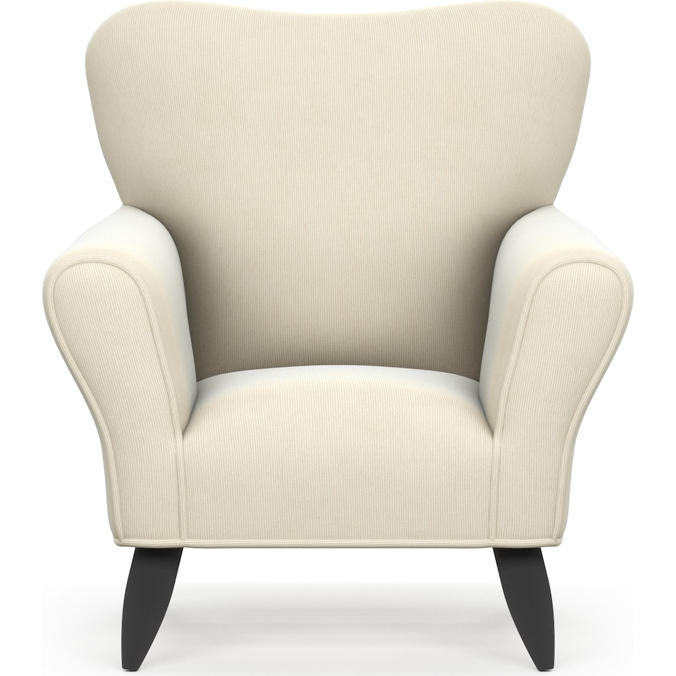 kady white accent chair   