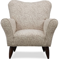 kady white accent chair   